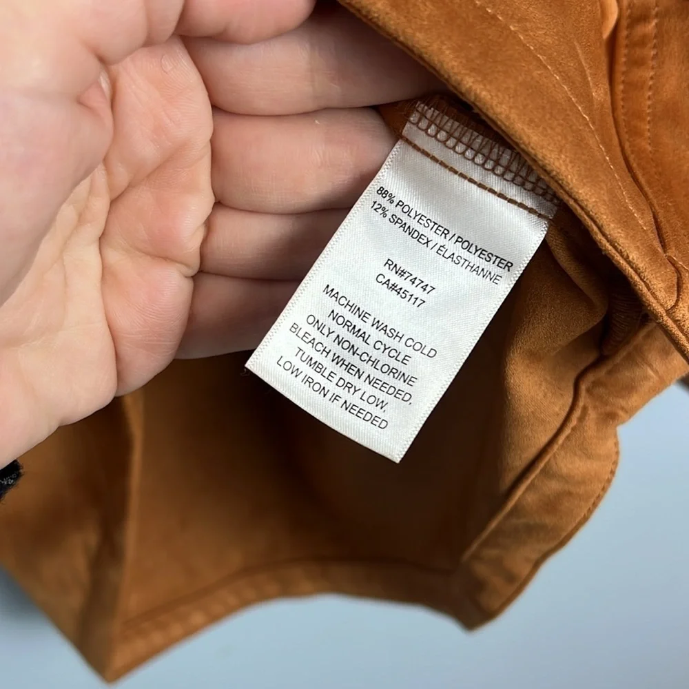 Natural Reflections snap front small oversized cozy camel colored shacket